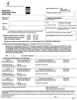 Excellus Subscribers Prescription Drug Claim Form - Fill and Sign ...