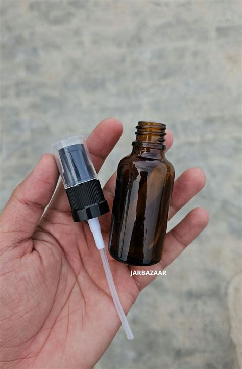 30 ML Amber Glass Bottle With Serum Pump (Type1) – JarBazaar