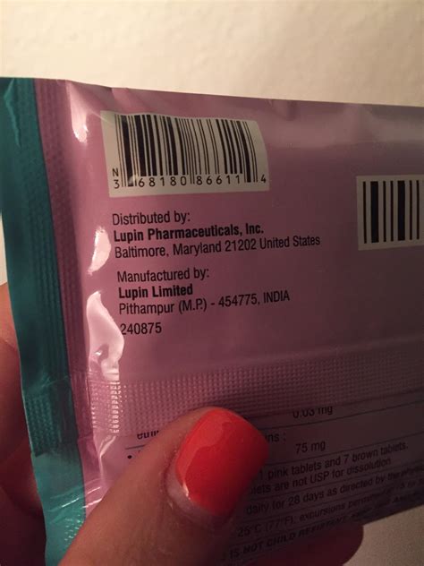 My birth control is made by "Lupin Pharmaceuticals" ... defense against the dark arts indeed : r ...