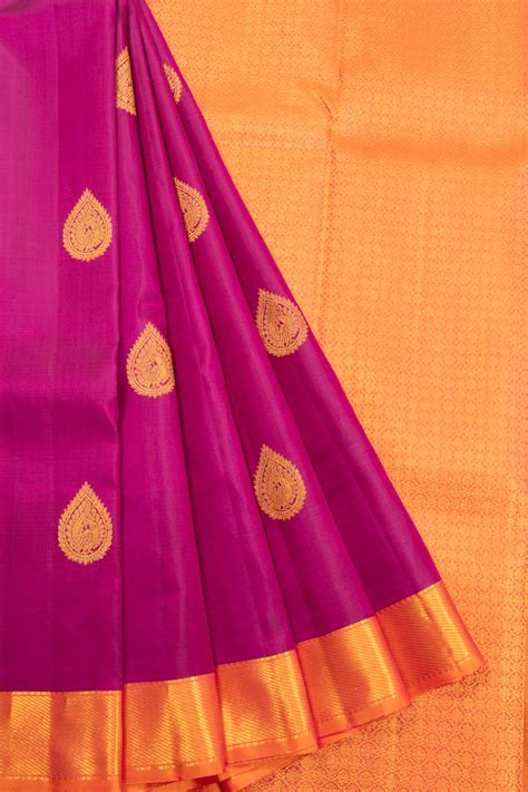 Pure Zari Kanjivaram Silk Saree - Stunned Motifs & Golden Borders ...