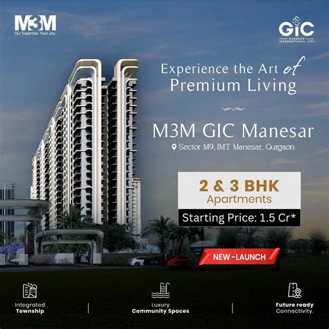 M3M GIC Manesar | 2, 3 & 4 BHK Luxury Apartments