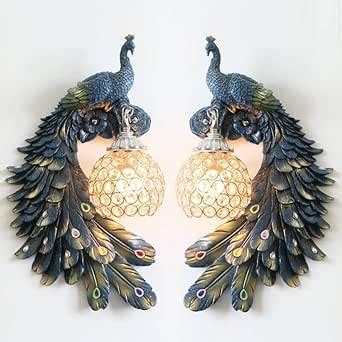 Peacock Antique Wall LED Night Lamp Wall Scone/Light/Living Room ...
