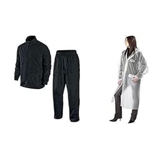 Buy Krystle Combo Of Ladies Transparent Raincoat & Mens Complete Rain ...