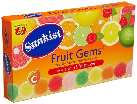Amazon.com : Jelly Belly Sunkist Fruit Gem Bag, Wrapped, 1-Pound Bags ...