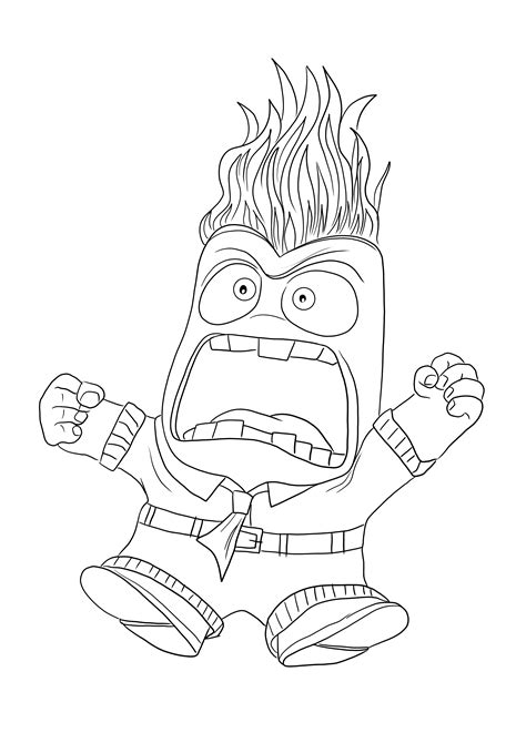 Inside Out Coloring Pages Emotions