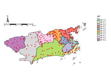 How to Map Points and Map in R Software 的图像结果
