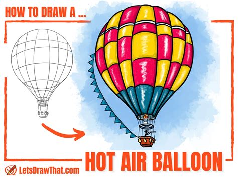 Easy Hot Air Balloon Drawing Step By Step