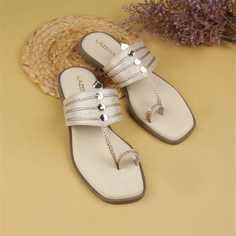 Indo-Western Kolhapuri Slip-On for Women | Lazera Shoes – Lazera Shoes