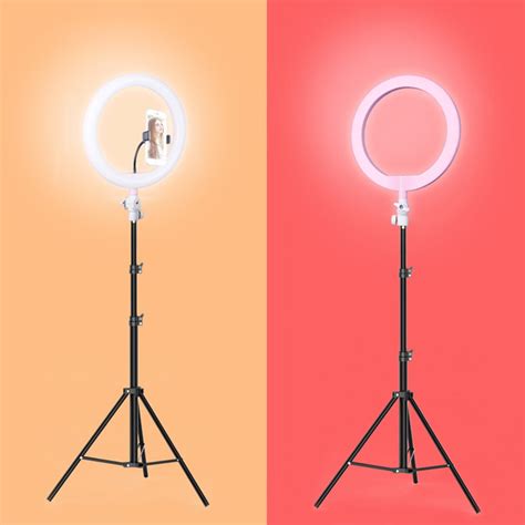 10" Photo Studio LED Ring Light Ring Lamp Photographic Lighting with 1.6M Tripod Selfie Stick ...