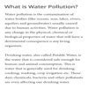 what do you mean by the polluted water?Mention the cause for the same ...
