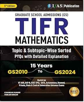 TIFR Mathematics Book (GS) 2010-2024 Previous Year Question with ...