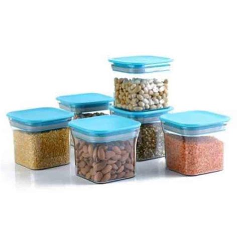 Buy Assorted Color Square Squad Container (600ML Each)- Set Of 6 Online ...