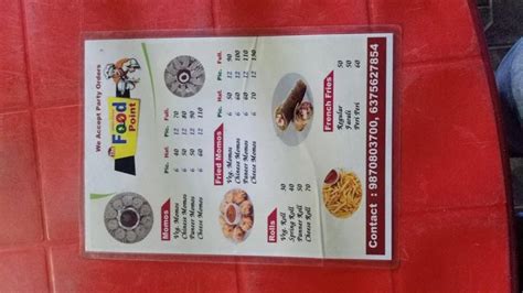 Menu at The shree Balaji food point, Ahmedabad