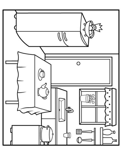 Coloring Picture Kitchen 的图像结果