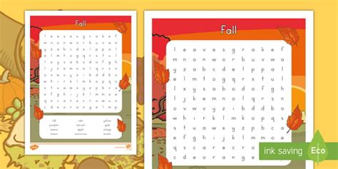 Image result for Fall Word Search