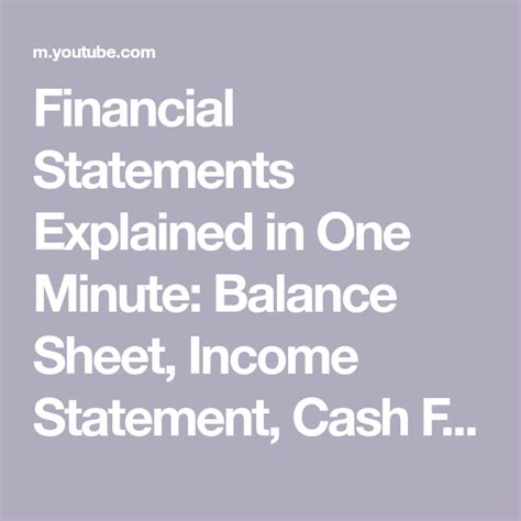 Image result for Financial Statements Explained