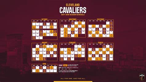 2017 18 Cleveland Cavaliers Schedule Wallpaper - 2025 Basketball ...