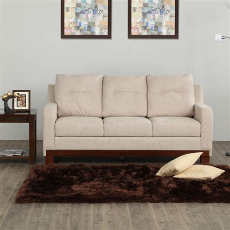 Buy Santiago Fabric 3-Seater Sofa - Beige from Home Centre at just INR ...