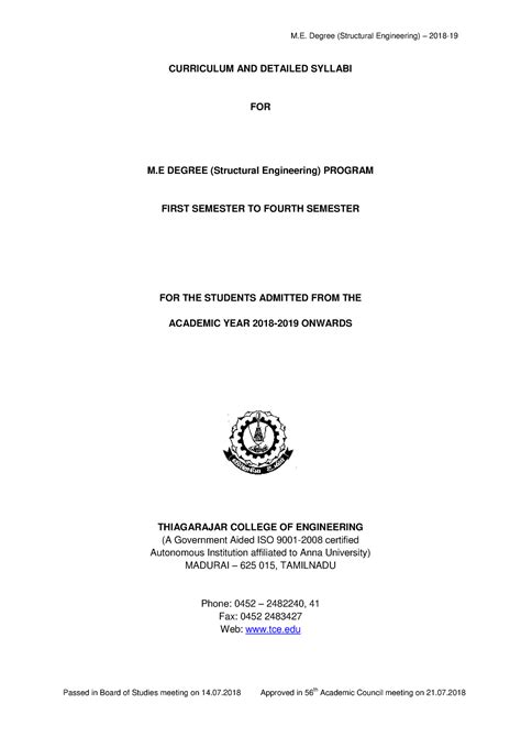 M.E.Struct Engg 2018 syllabus after 56th academic council - CURRICULUM ...