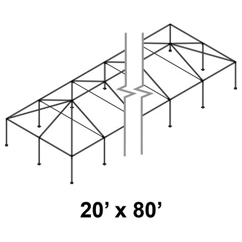 20' x 80' Classic Frame Tent Kit | Aluminum Single Tube Poles ...