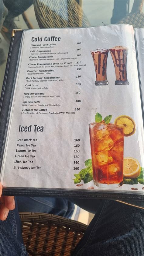 Menu at Alpha the cafe, Madikeri