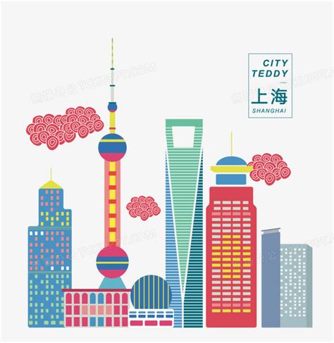 上海标志建筑线条矢量图设计图__人文景观_自然景观_设计图库_昵图网nipic.com
