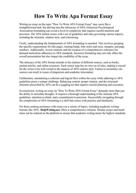 Image result for How to Write in APA Format