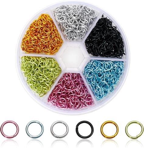 Amazon.com: 2250 Pcs Colored Open Jump Rings Jewelry Making Rings Mini Craft Open Rings Jewelry ...