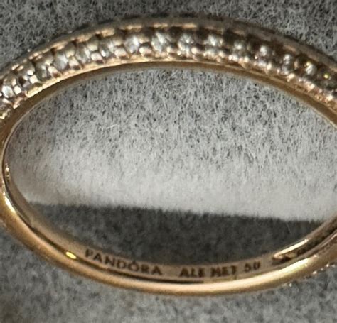 Pandora Ale Met 50 Rose Gold Plated CZ Band Ring Size 5 | eBay