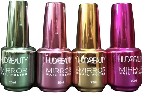 Huda Beauty MIRROR EFFECT NAIL PAINT SET OF 4 MULTI COLOR - Price in ...