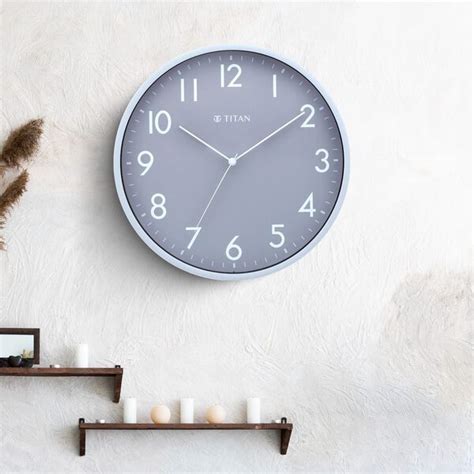 Buy Online Titan Silent Sophistication: Grey Clock with Striking ...