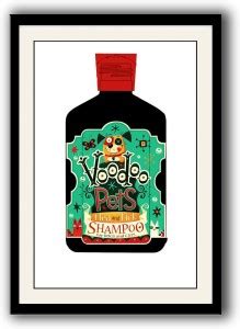 Artifa Dogs & Cats shampoo framed wall painting Canvas 14 inch x 10 ...