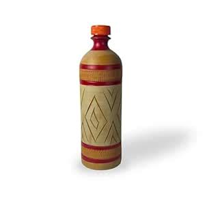 Handmade Clay Water Bottle – 1.1L Terracotta Bottle for Naturally Cool ...