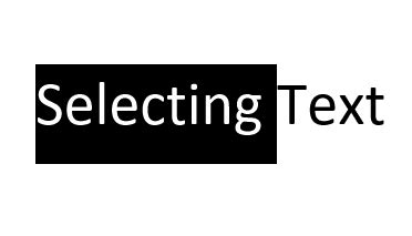 Selecting Text 的图像结果