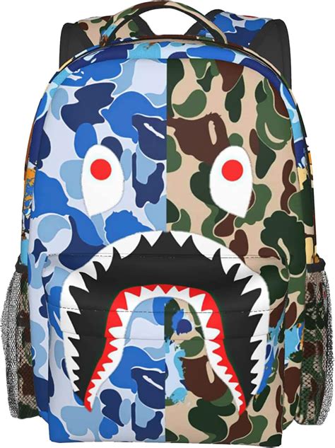Amazon.com: Vkaxopt Backpack Shark Teeth Camo Backpacks Travel Laptop ...