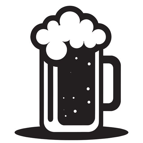 Black and white Beer mug Clipart on a white background 43054170 Vector ...