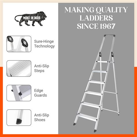 Bathla Prime 6-Step Aluminium Ladder for Home – Bathla Home