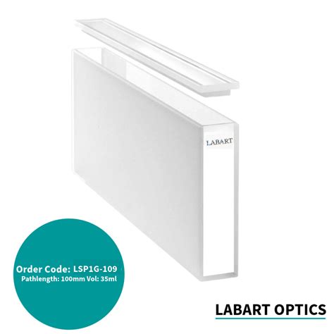 LABART™ Glass Cuvette (Pathlength: 100mm, Volume: 35ml with PTFE Cover ...
