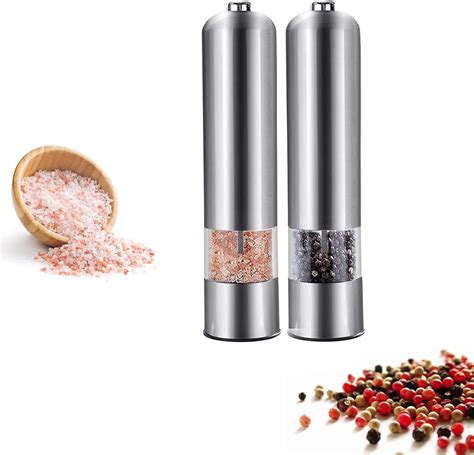 Amazon.com: Electric Salt and Pepper Grinder Set Automatic Battery ...