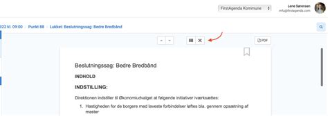 Hvordan får jeg vist dokumenter i fuld skærm? | Support FirstAgenda