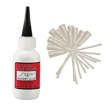 Hot Stuff Thin Instant CA Glue (2oz) & Hot Stuff Pro Tips (12 pieces ...