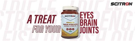 Scitron Triple Strength Omega-3 Fish Oil Capsules - 1250mg Omega-3 ...