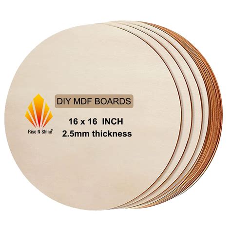 Rise n Shine Round Circle MDF Pine Wood 2.5mm Thick 16 inch MDF Board ...