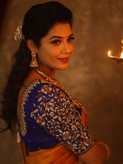 Anikshya Bridal Blue Handwork Blouse