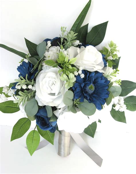 Blue And White Flowers Bouquet