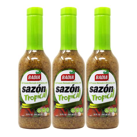 Badia Marinade & Dressing with Sazon Tropical, 20 oz - Palatize Pack of ...