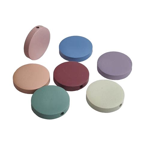 Buy Wooden Beads 20x5 MM Hole:1.7 MM Flat Round For Jewellery Making ...