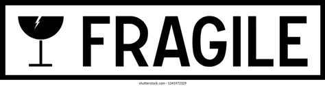 Fragile Sticker Packaging Stock Vector (Royalty Free) 1242172141