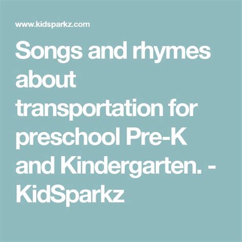 Transportation Preschool Songs 的图像结果