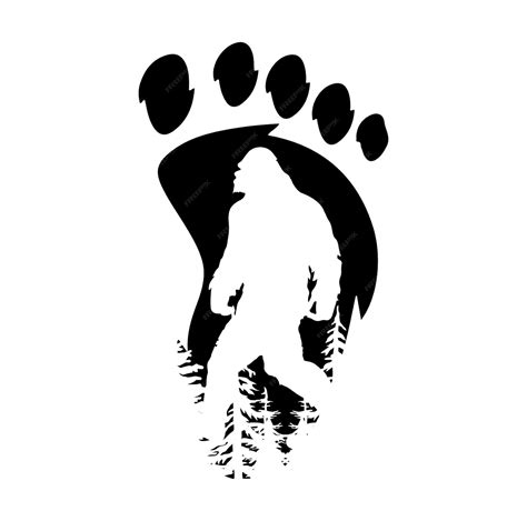 Premium Vector | Bigfoot silhouettes vector and bigfoot concept illustration